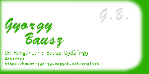 gyorgy bausz business card